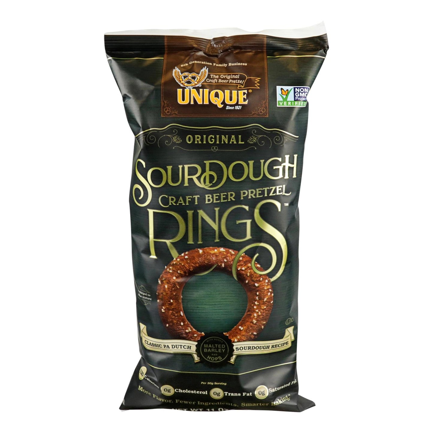 Unique Pretzel Rings, Sourdough Craft Beer Flavor, 12-Pack (11 oz)