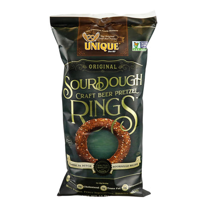 Unique Pretzel Rings, Sourdough Craft Beer Flavor, 12-Pack (11 oz)