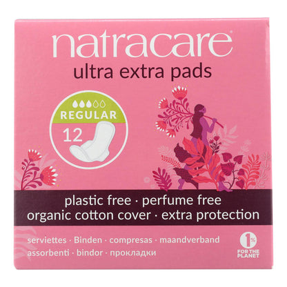Natracare Ultra Extra Winged Pads for Normal Flow (12 Count)