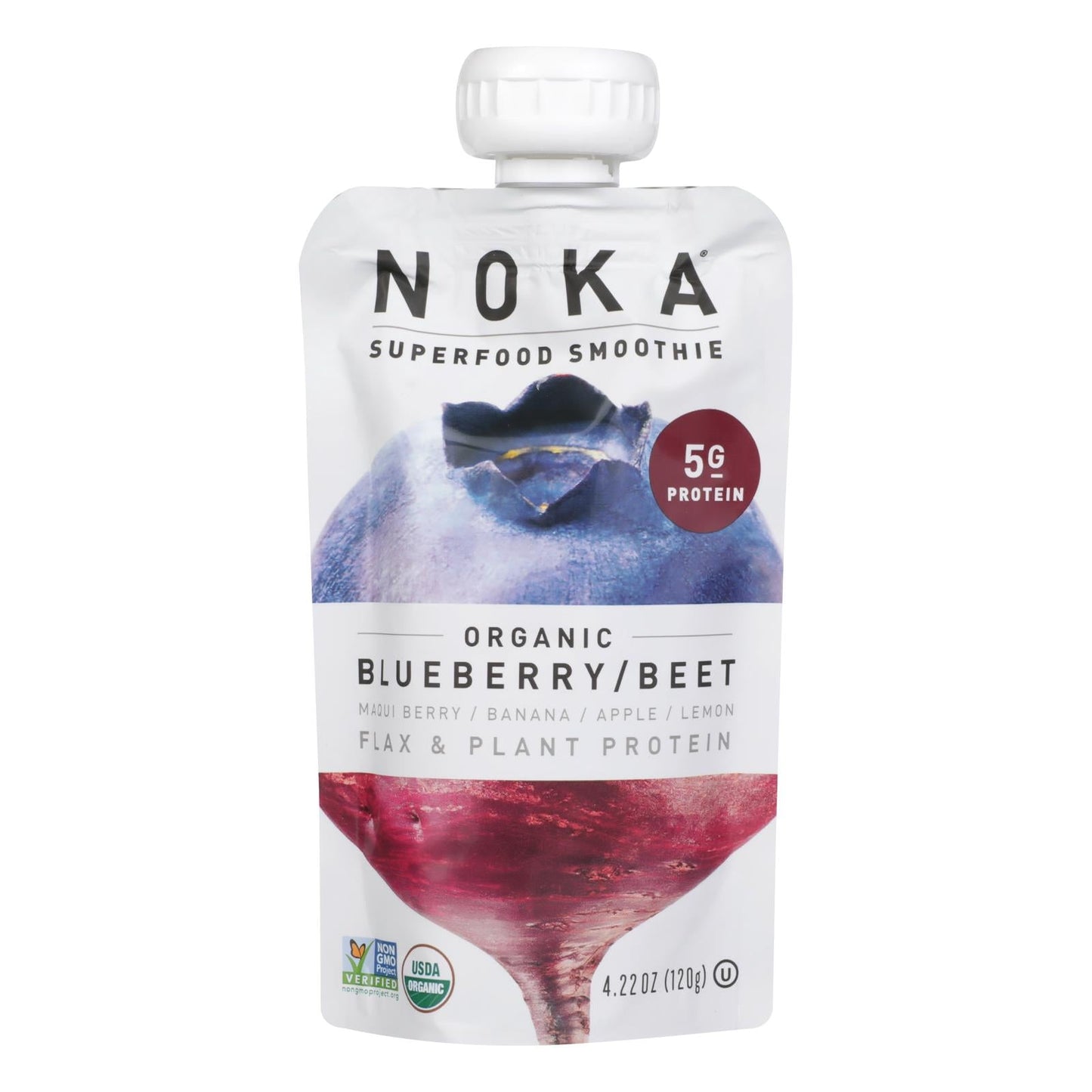 Noka Superfood Blueberry Beet Blend, Pack of 24 — 4.22 oz. Each