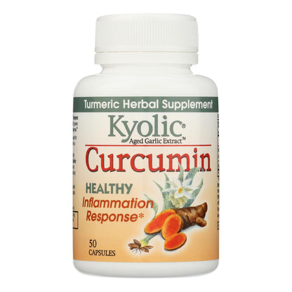 Kyolic Aged Garlic Extract with Curcumin, Healthy Inflammation Response, 50 Capsules
