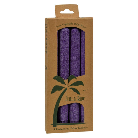 Aloha Bay Violet Palm Tapers (Set of 4)