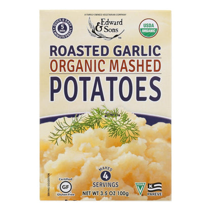 Edward And Sons Organic Roasted Garlic Mashed Potatoes (Pack of 6 - 3.5 Oz.)