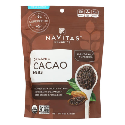 Navitas Naturals Organic Raw Cacao Nibs (Pack of 12 - 8 Oz) - Rich In Antioxidants & Fiber