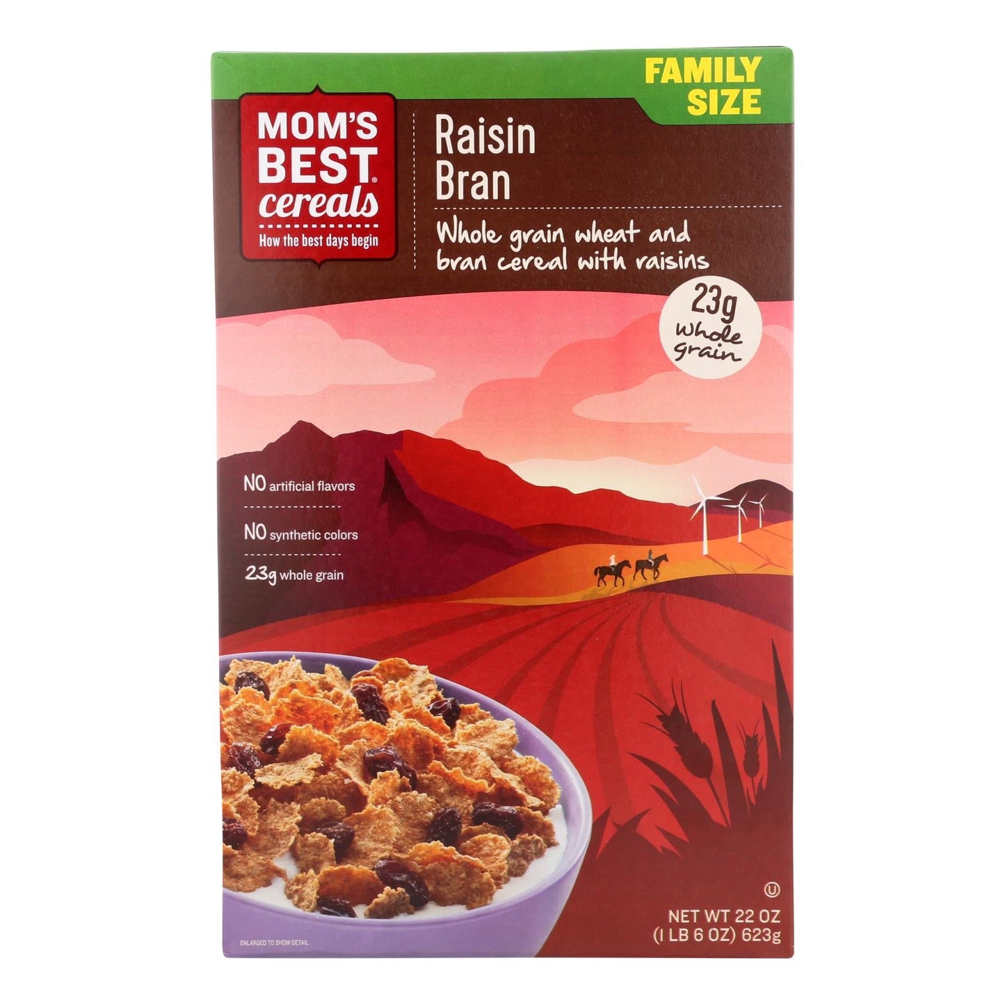 Mom's Best Raisin Bran Cereal, 22 Oz. (Pack of 10)