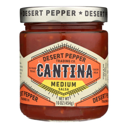 Desert Pepper Trading Cantina Salsa Medium Red by (Pack of 6 - 16 oz)