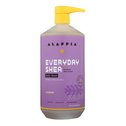 Alaffia Shea Lavender Everyday Body Wash - 32 Oz.