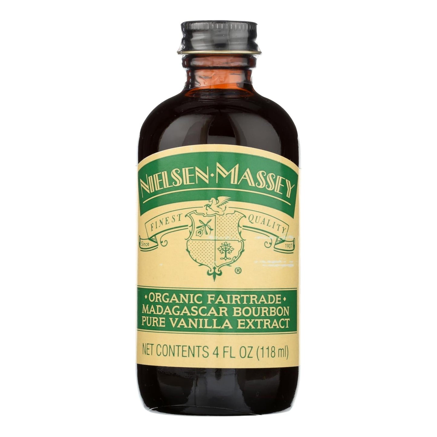 Nielsen Massey Organic Fairtrade Madagascar Bourbon Vanilla Pure Extract, 4 Fluid Ounces, 8 Count