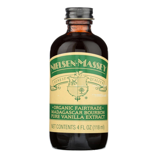 Nielsen Massey Organic Fairtrade Madagascar Bourbon Vanilla Pure Extract, 4 Fluid Ounces, 8 Count
