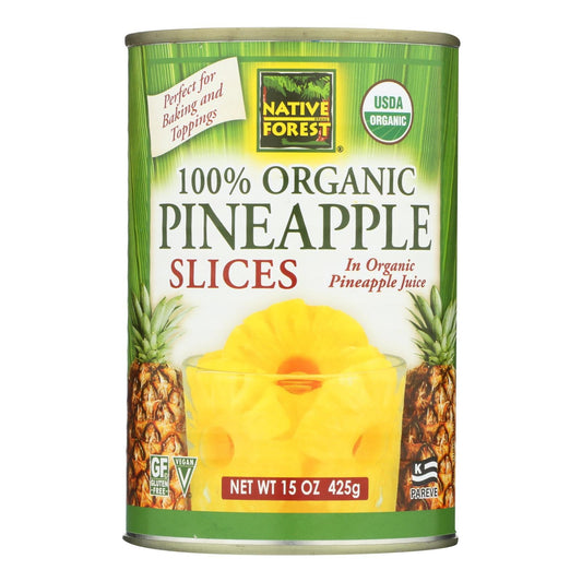 Native Forest Organic Pineapple Slices, 15 Oz. Pack of 6