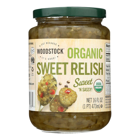Woodstock Organic Sweet Relish, 16 Oz (Pack of 12)