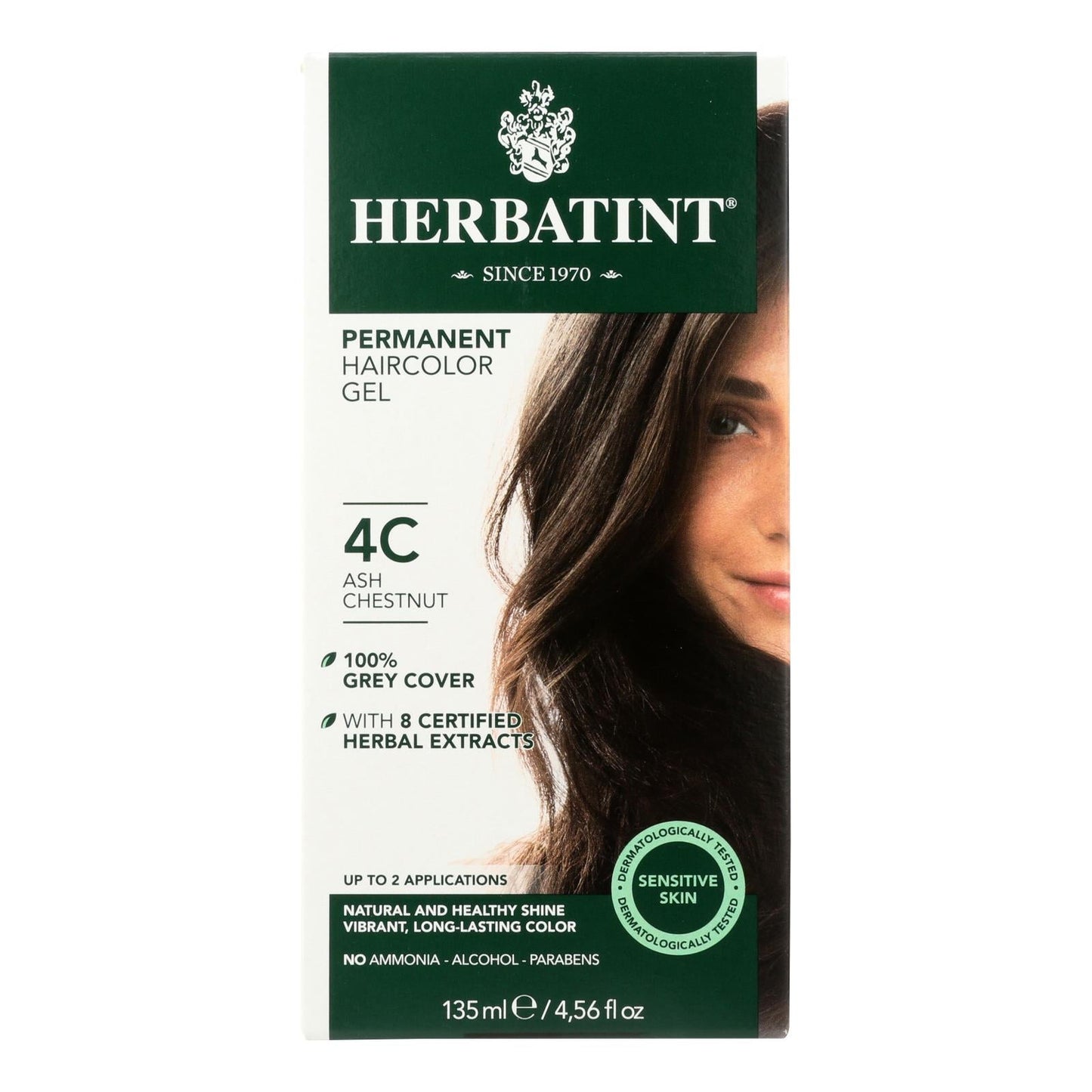 Herbatint Haircolor Kit Ash Chestnut 4C - 4 Fl Oz