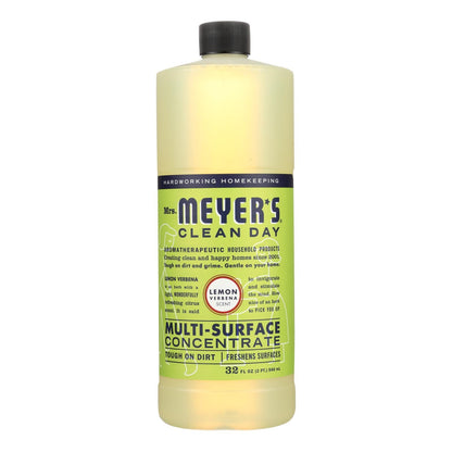Mrs. Meyer's Clean Day Lemon Verbena Multi-Surface Cleaner Concentrate, 32 Fl Oz, Pack of 6