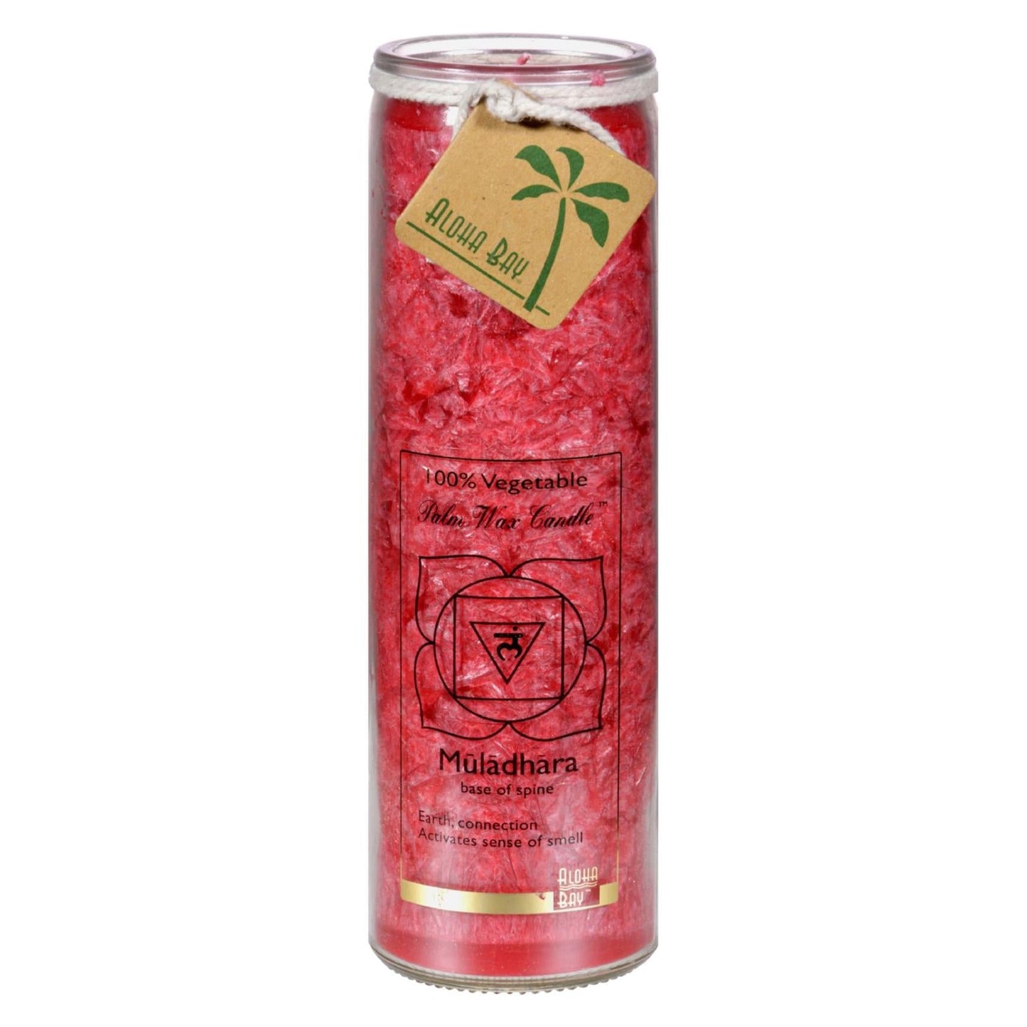 Aloha Bay Unscented Chakra Jar: Muladhara Red Candle, 15 oz