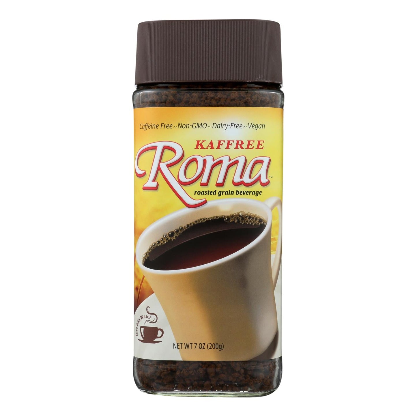 Kaffree Roma Instant Roasted Grain Beverage (Pack of 6 - 7 Oz.)