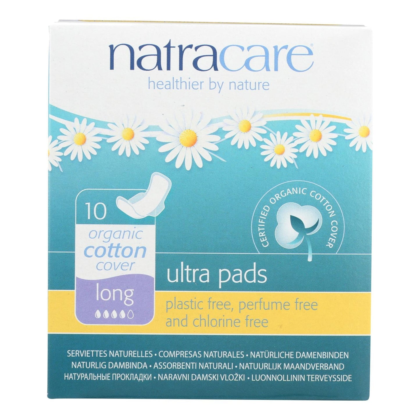 Natracare Organic Cotton Ultra Long Winged Pads (Pack of 10)