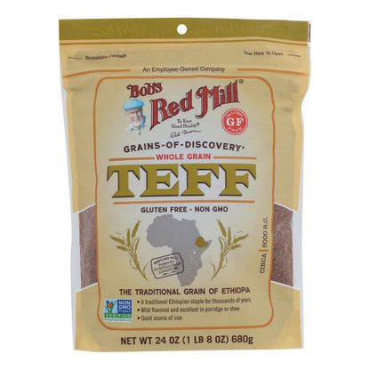 Bob's Red Mill Teff Whole Grain (24 oz, Pack of 4) - Gluten-Free Alternative