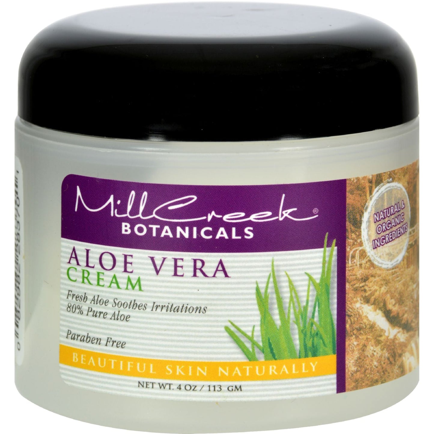 Mill Creek Aloe Vera Cream - 4 Oz. Skin Hydration