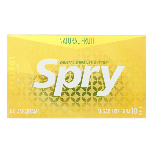 Spry Xylitol Gum - Fresh Fruit, 10 Count Boxes (Pack of 20)