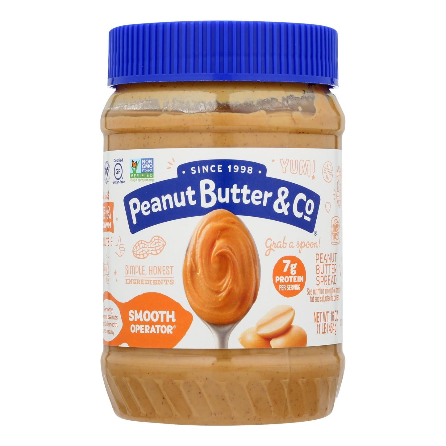 Peanut Butter & Co. Smooth Operator Creamy Peanut Butter - 16 Oz. (Pack of 6)