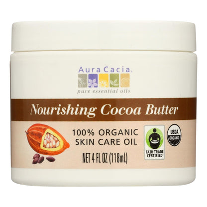 Aura Cacia Organic Cocoa Butter, 4 Oz