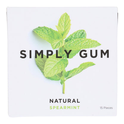 Simply Gum - Spearmint Chewing Gum (180 Pieces, 12 Packs)