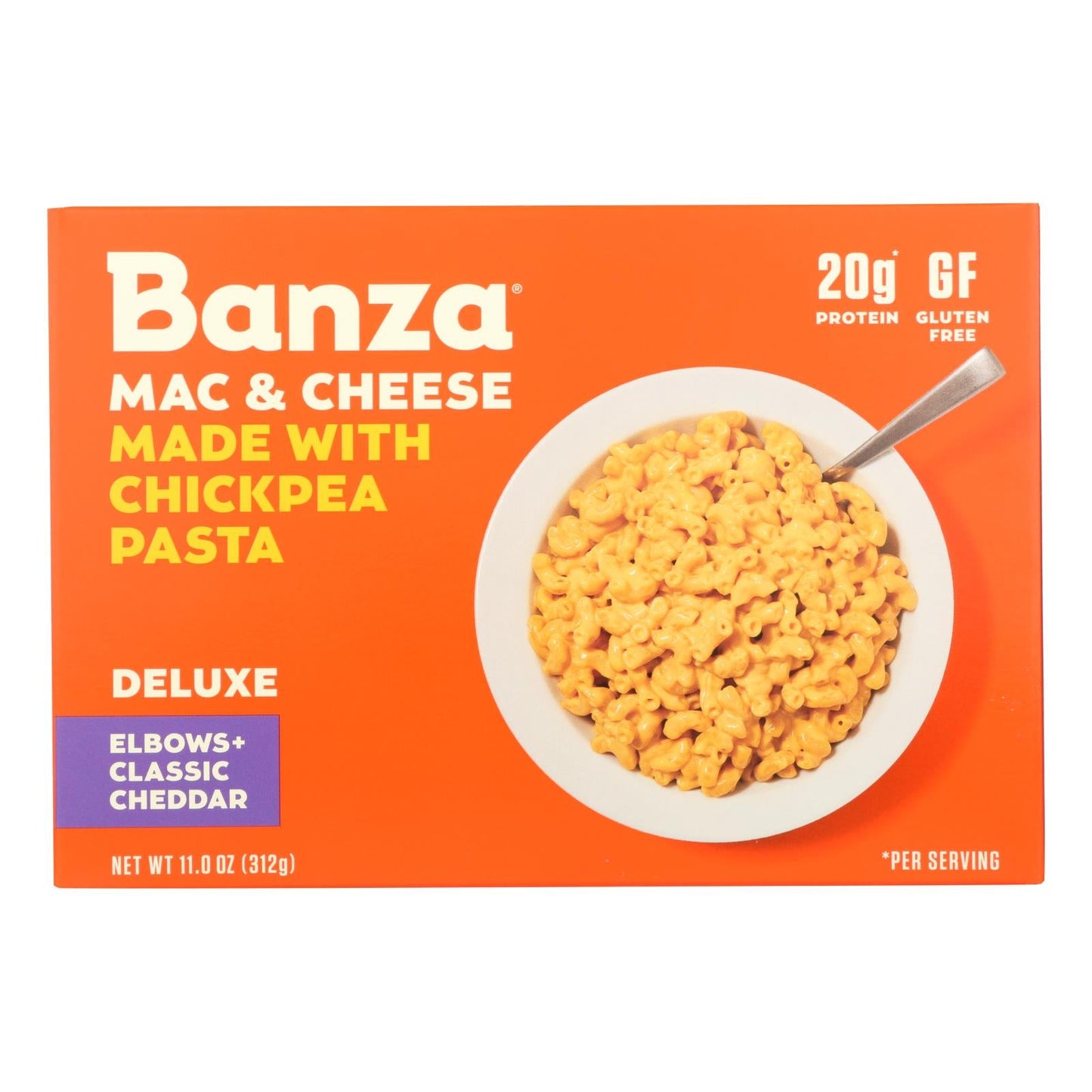 Banza Chickpea Mac and Cheese, Cheddar, 11 Oz. (Pack of 6)