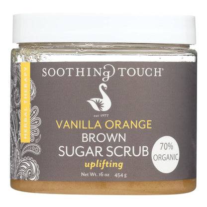 Soothing Touch Brown Sugar Scrub - Vanilla Orange Fragrance - 16 Oz.