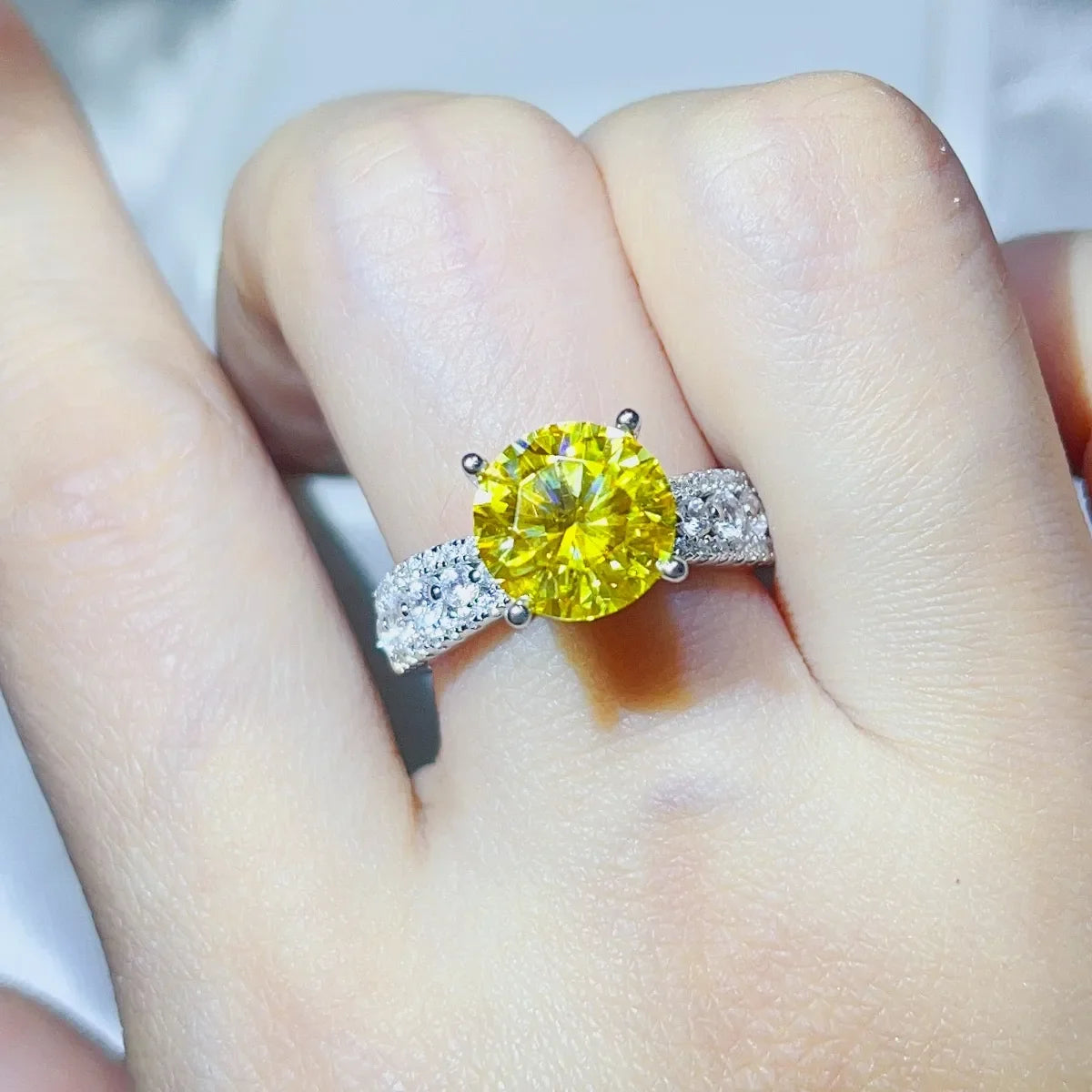 3 Carat Moissanite 925 Sterling Silver Ring