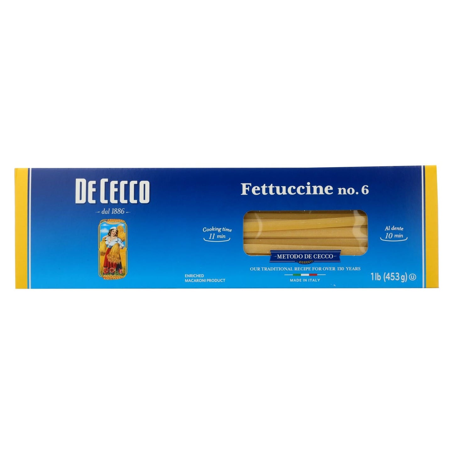 De Cecco Fettuccine Pasta 16 Oz - Pack of 20
