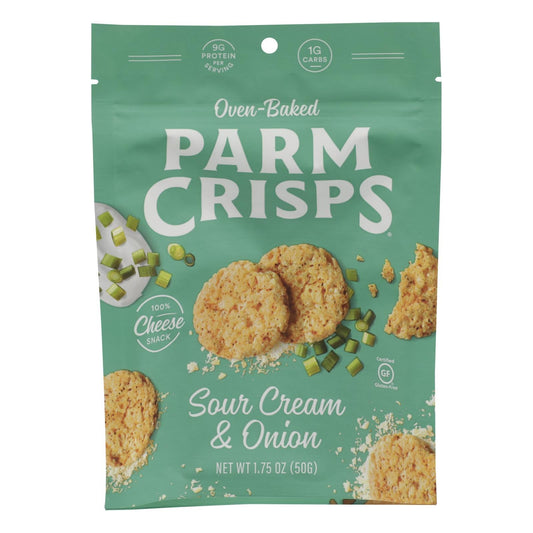 Parm Crisps - Creamy Onion Flavored Cheese Crisps (Pack of 12) - 1.75 Oz