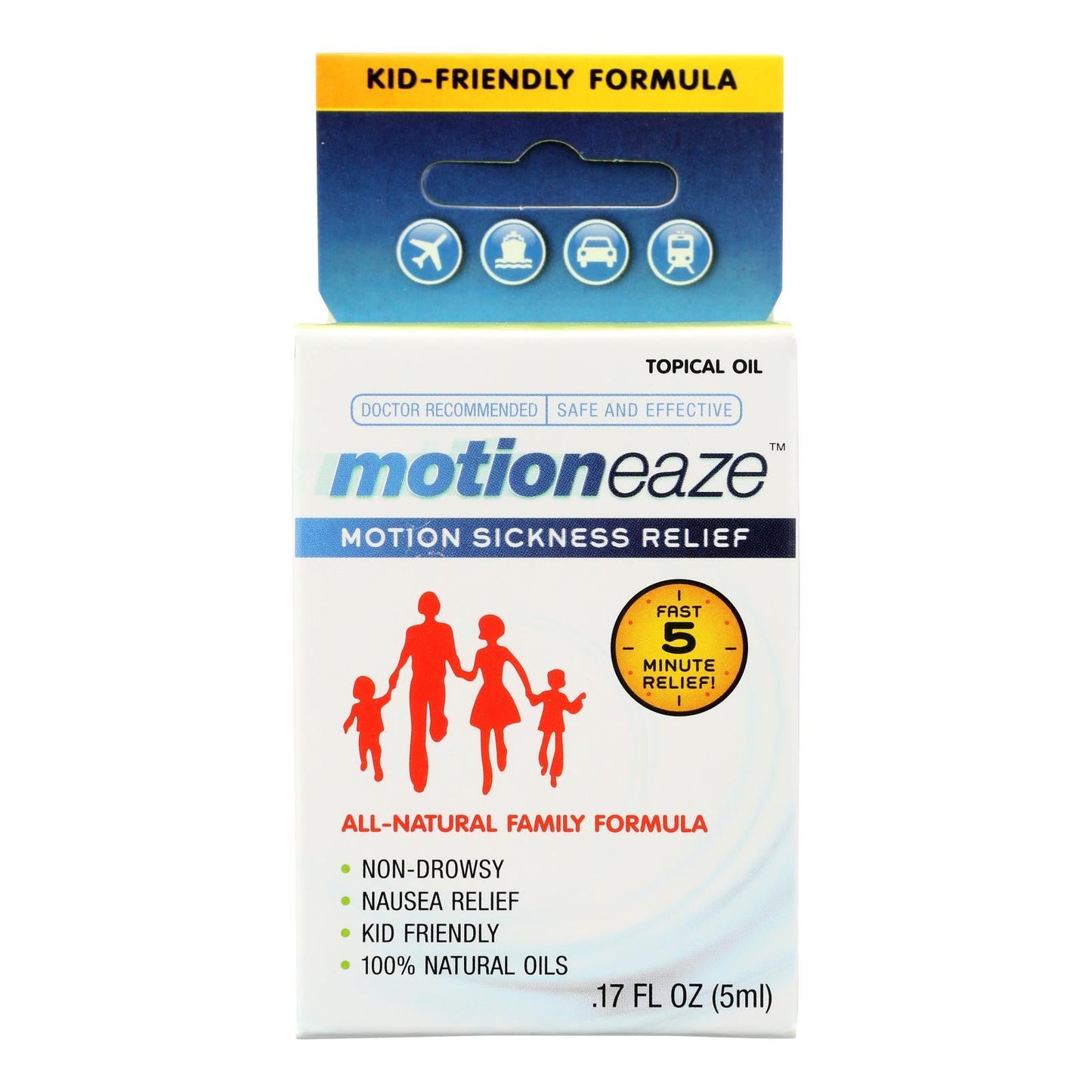 Motioneaze Motion Sickness Relief Drops, 5 ml - Fast-Acting, Natural