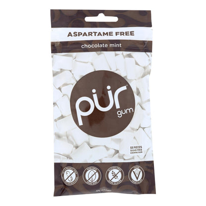 Pur Gum, Sugar-Free Chocolate Mint, 12-Pack (77g Each)