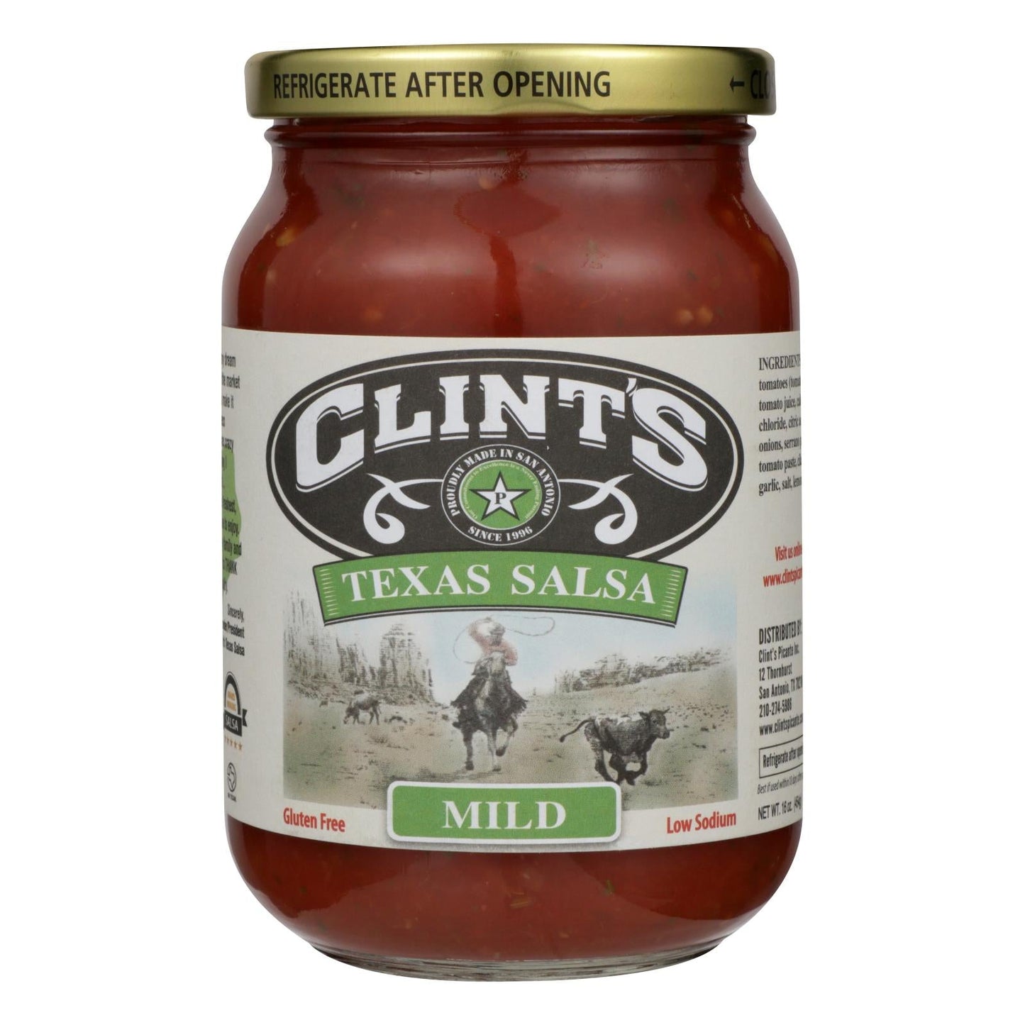 Clint's Mild Mexican Salsa, Pack of 6 - 16 Oz. Bottles
