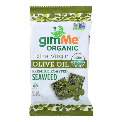 Gimme Seaweed Snacks Organic Extra Virgin Olive Oil Seaweed Snack - Case of 12 - .35 oz