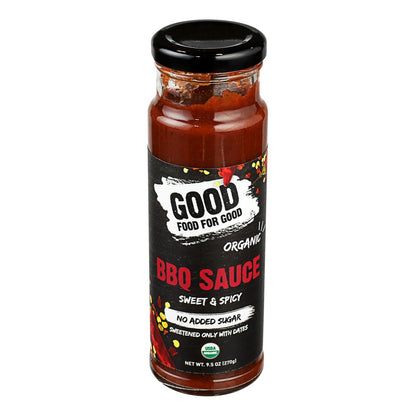 Good Food For Good BBQ Sweet & Spicy, 9.5 Oz Bottles, 6-Pack