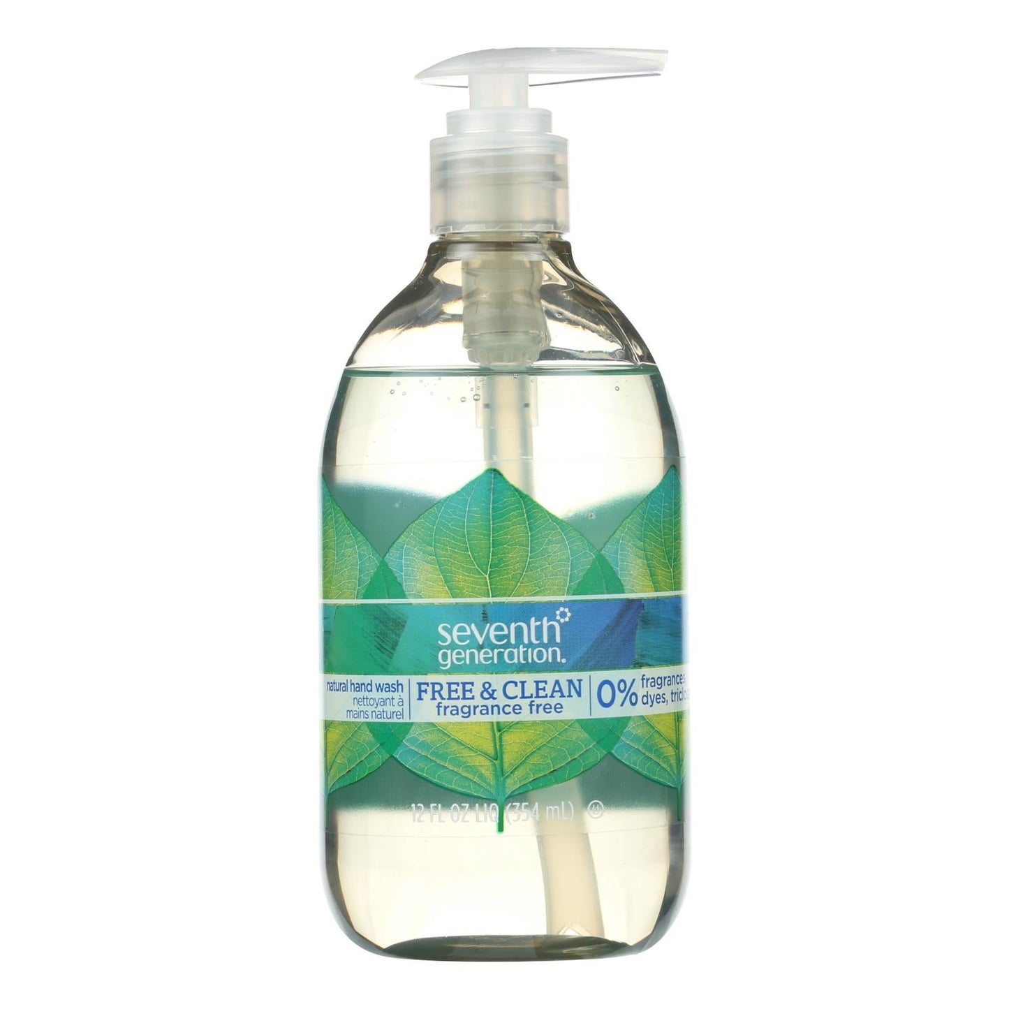 Seventh Generation Free & Clean Unscented Natural Hand Wash - 12 Pack, 12 Fl Oz Each