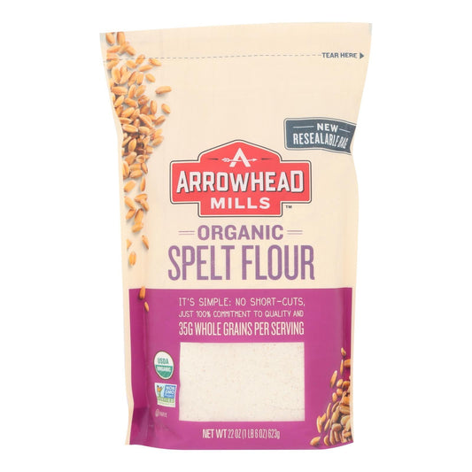 Arrowhead Mills Organic Whole Grain Spelt Flour, 22 Oz. (Pack of 6)