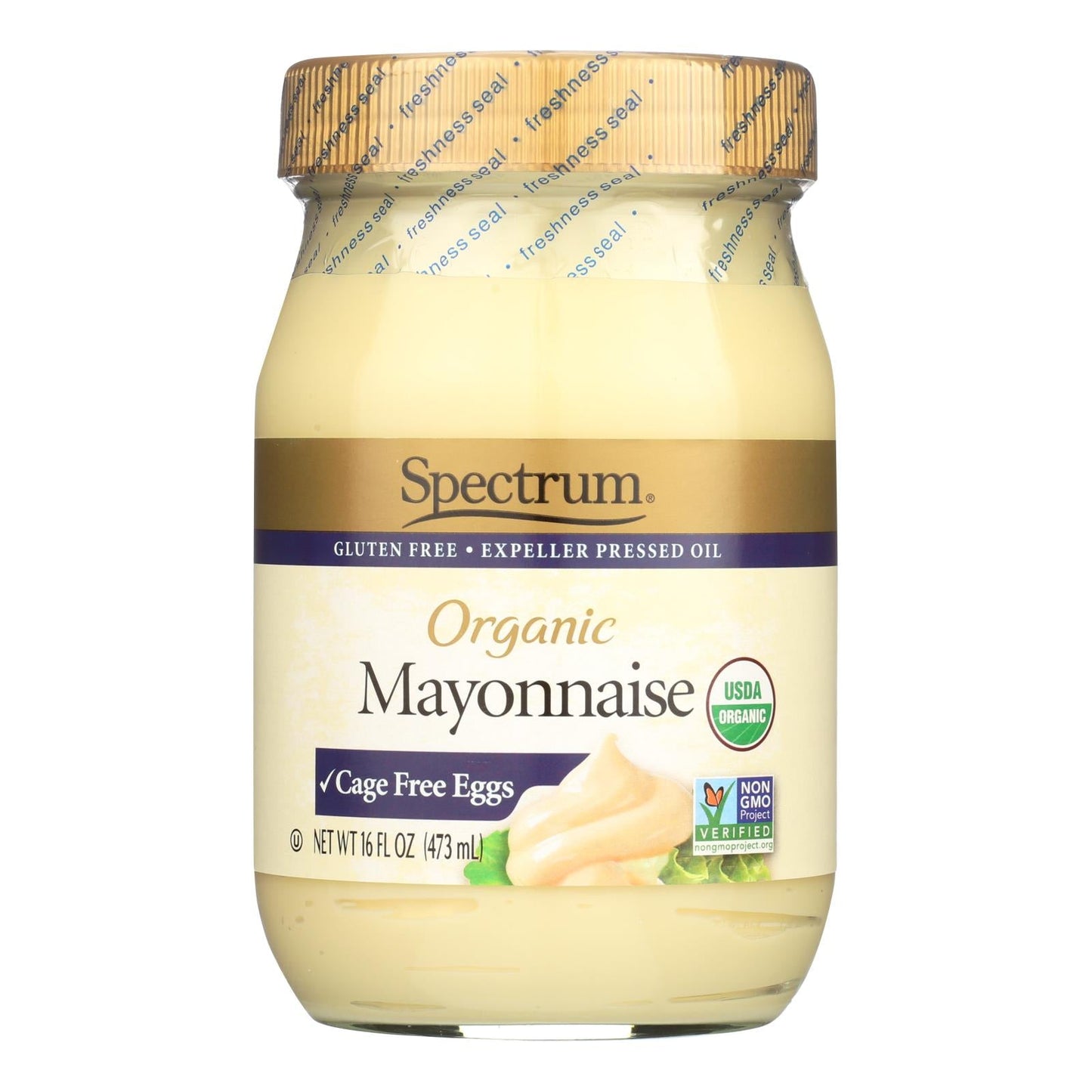 Organic Cage-Free Egg Mayonnaise by Spectrum Naturals (Pack of 12 - 16 oz)