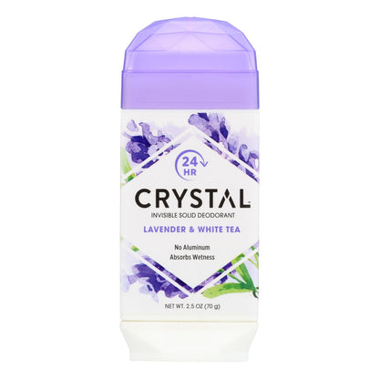Crystal Invisible Solid Deodorant, Lavender and White Tea, 2.5 Oz.