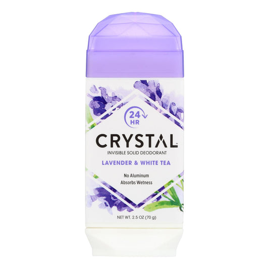 Crystal Invisible Solid Deodorant, Lavender and White Tea, 2.5 Oz.
