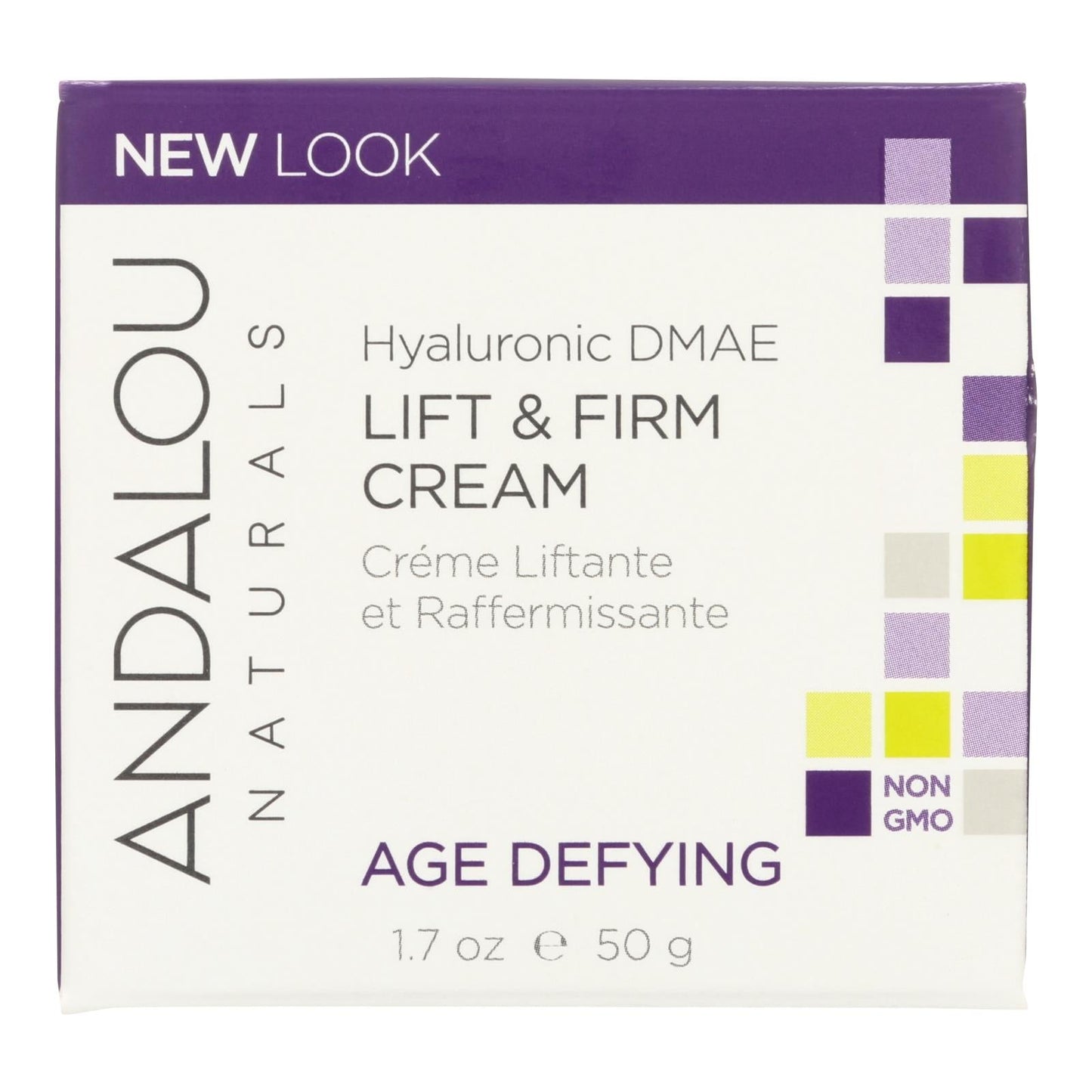 Andalou Naturals Age-Defying Hyaluronic DMAE Lift and Firm Cream, 1.7 Fl Oz