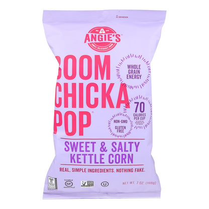 Angie's Boom Chicka Pop, Sweet and Salty Kettle Corn, 7 Oz., Pack of 12