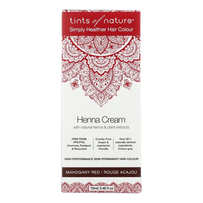 Tints Of Natura Henna Cream Mahogany Red, 2.46 Fl Oz.