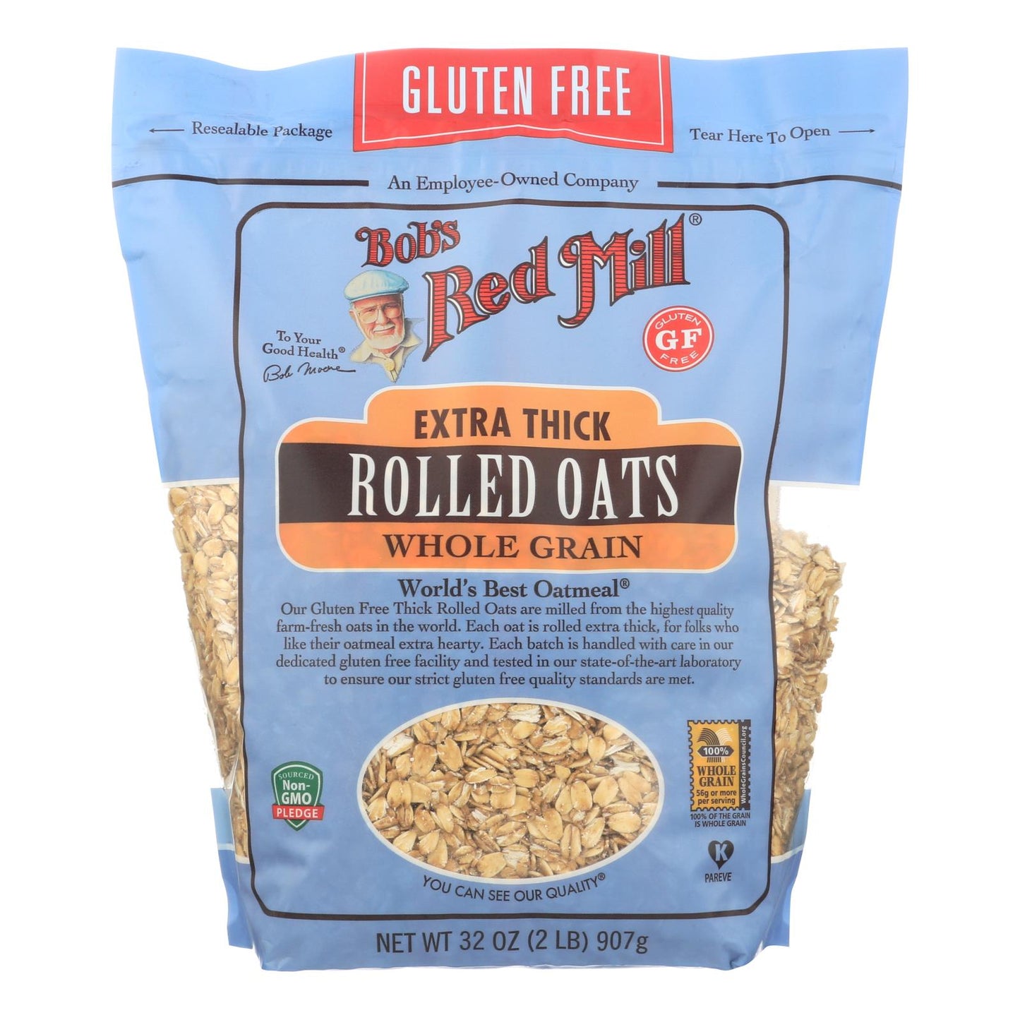Bob's Red Mill Gluten Free Rolled Oats, Bulk Pack (4 x 32 Oz.)