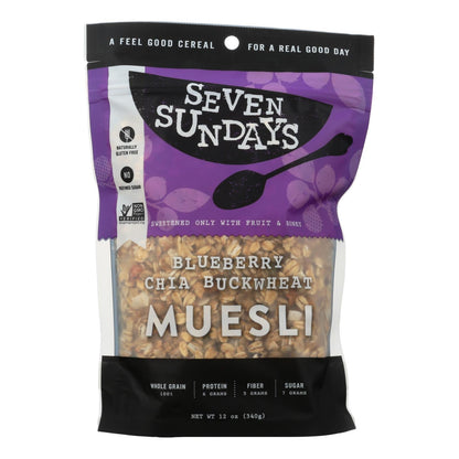 Blue Chia Buckwheat Muesli by Seven Sundays - Pack of 6, 12 Oz.