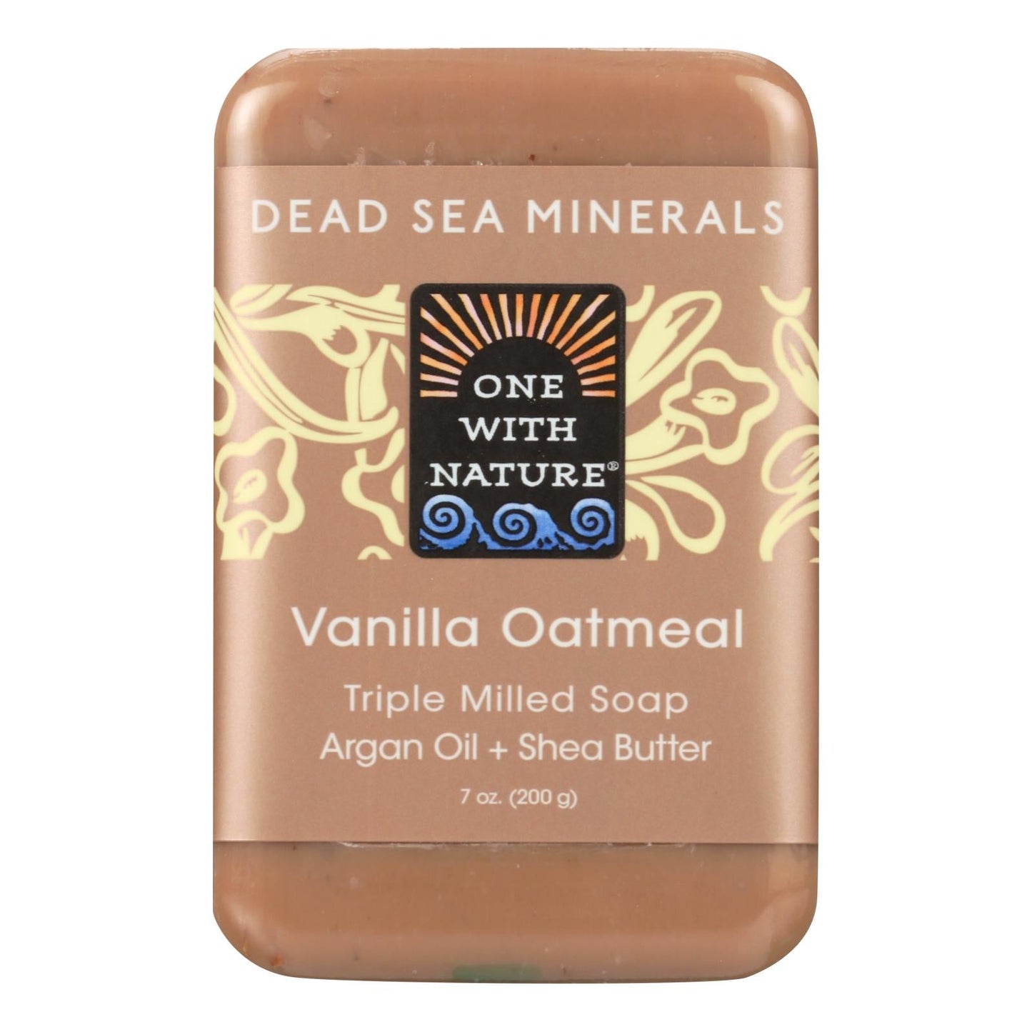 One With Nature Vanilla Oatmeal Dead Sea Mineral Soap - 7 Oz