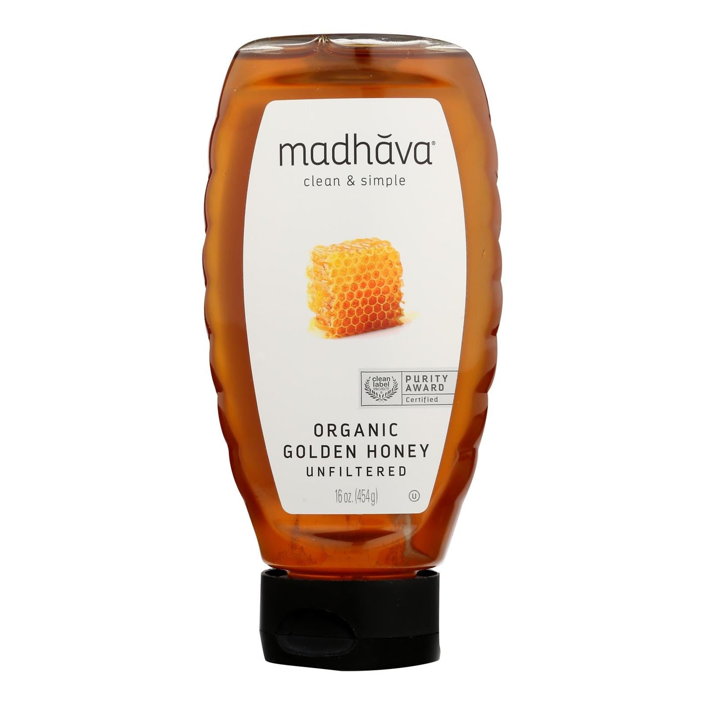 Madhava Organic Golden Squz Honey, 6 Pack - 17.6 oz.
