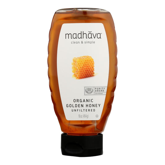 Madhava Organic Golden Squz Honey, 6 Pack - 17.6 oz.