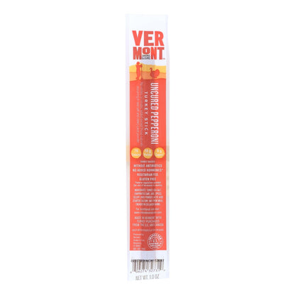 Vermont Smoke and Cure RealSticks Turkey Pepperoni, Lean Protein Snack, Case of 24, 1 oz